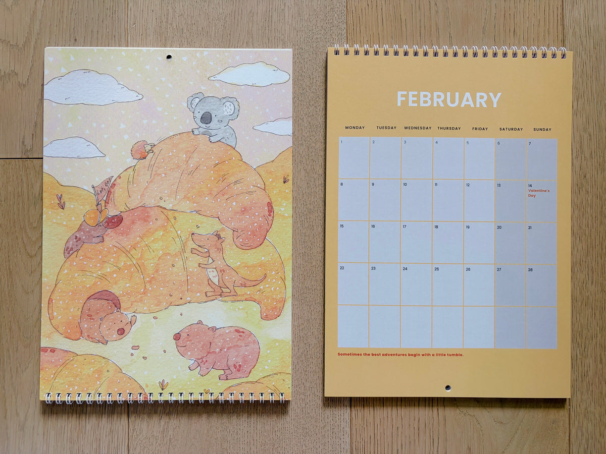 2027 Art Calendar – A Year of Sweet Little Moments  | A4 Illustrated Wall Calendar