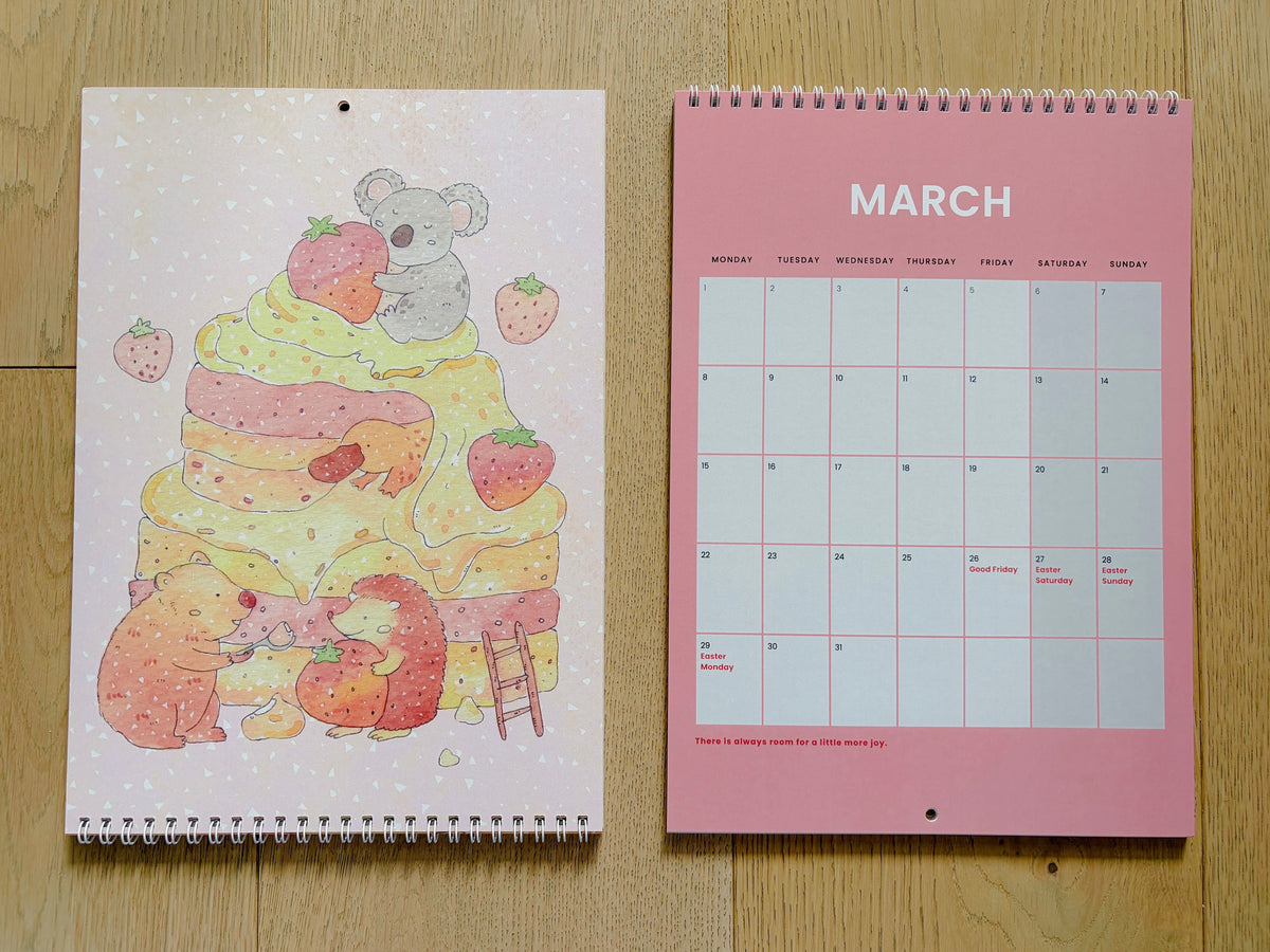 2027 Art Calendar – A Year of Sweet Little Moments  | A4 Illustrated Wall Calendar