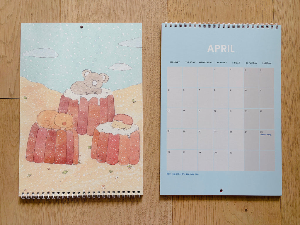 2027 Art Calendar – A Year of Sweet Little Moments  | A4 Illustrated Wall Calendar