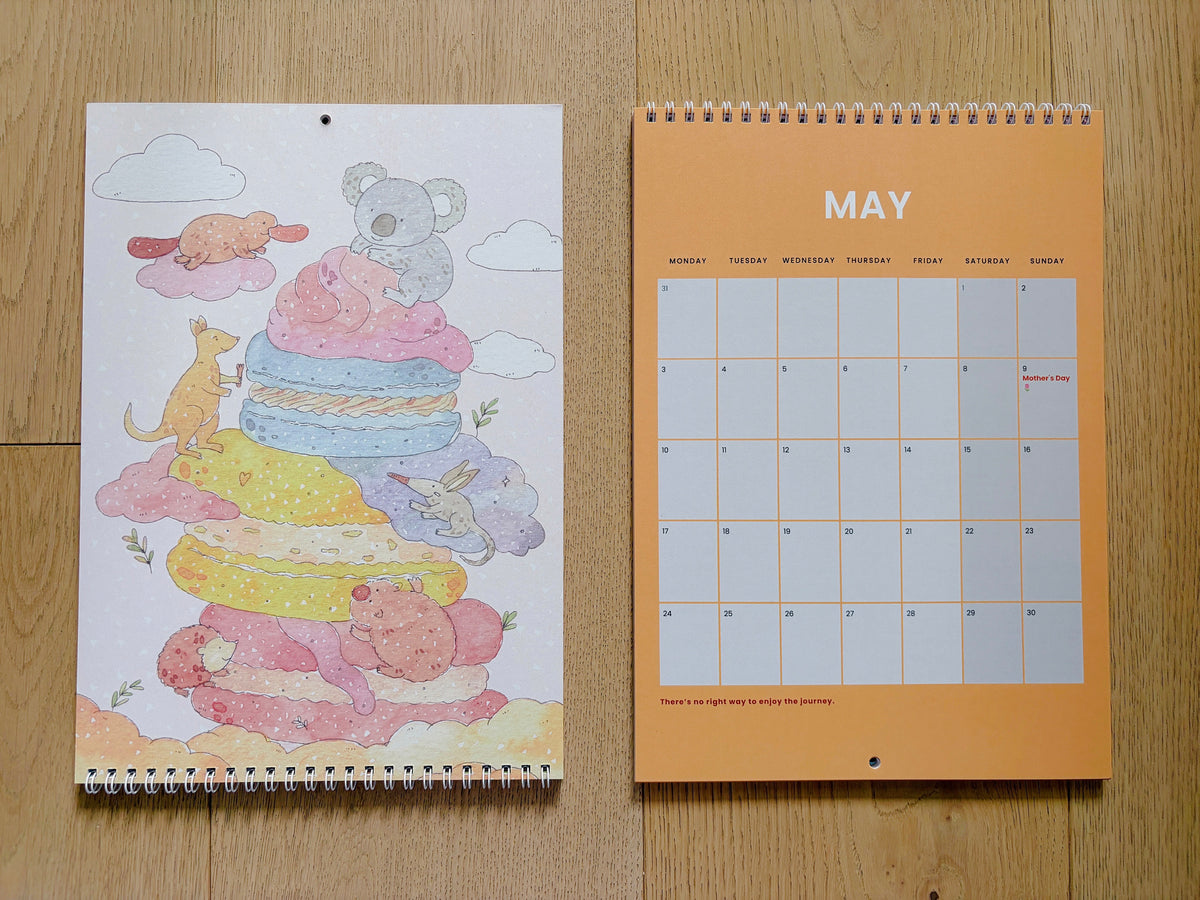 2027 Art Calendar – A Year of Sweet Little Moments  | A4 Illustrated Wall Calendar