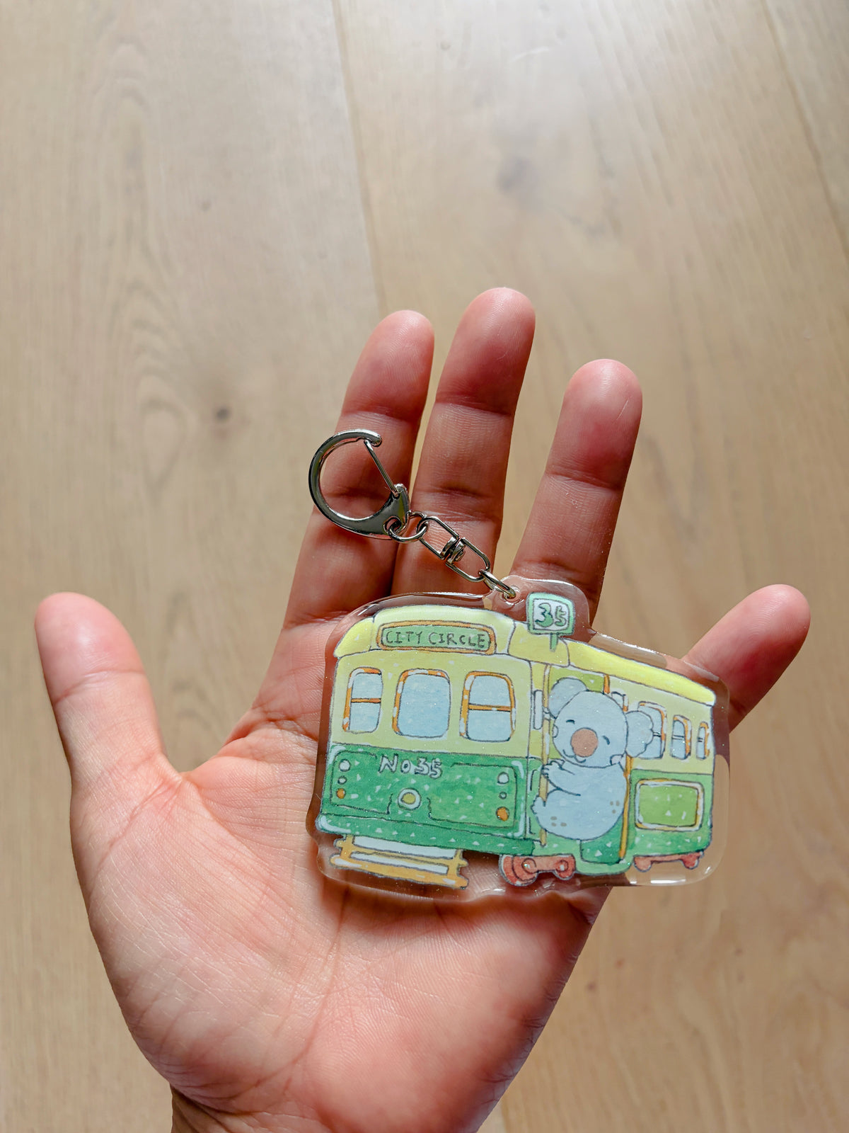 Melbourne Tram Acrylic Keychain | Bag Charm