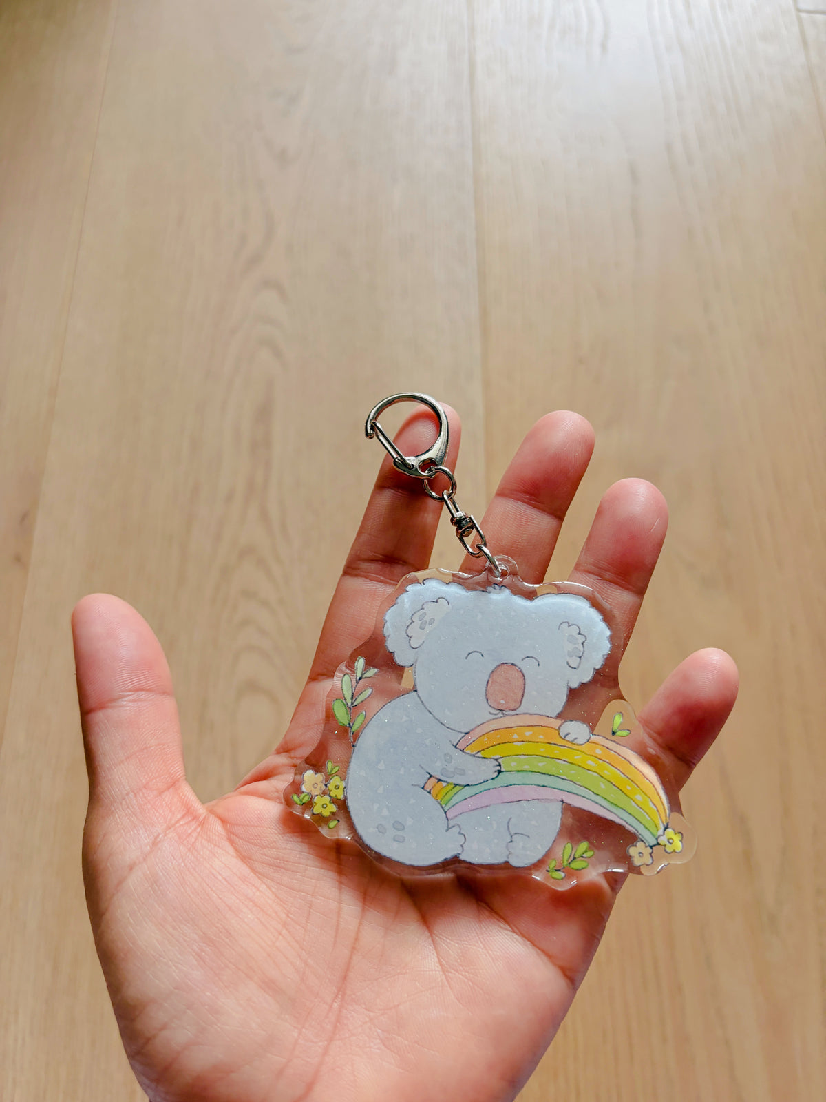 Rainbow Koala Acrylic Keychain | Bag Charm