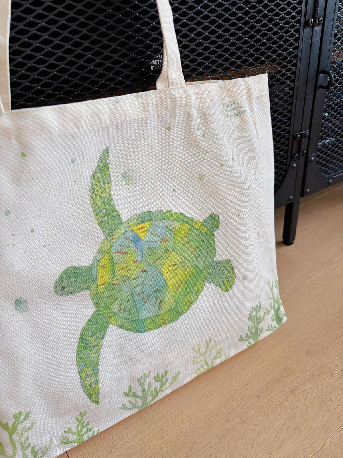 Green Sea Turtle  Canvas tote | Travel Bag