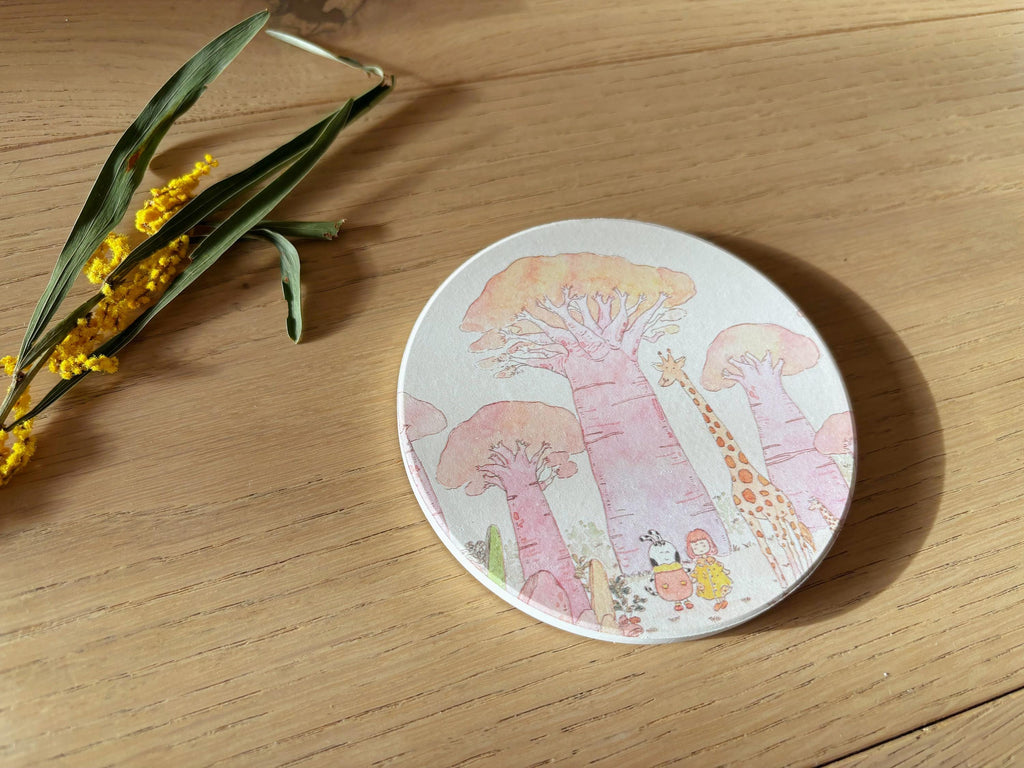 The Avenue of Baobab Trees Travel Gift | Table Coaster
