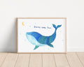 Blue whale Art Print | Nursery Decor