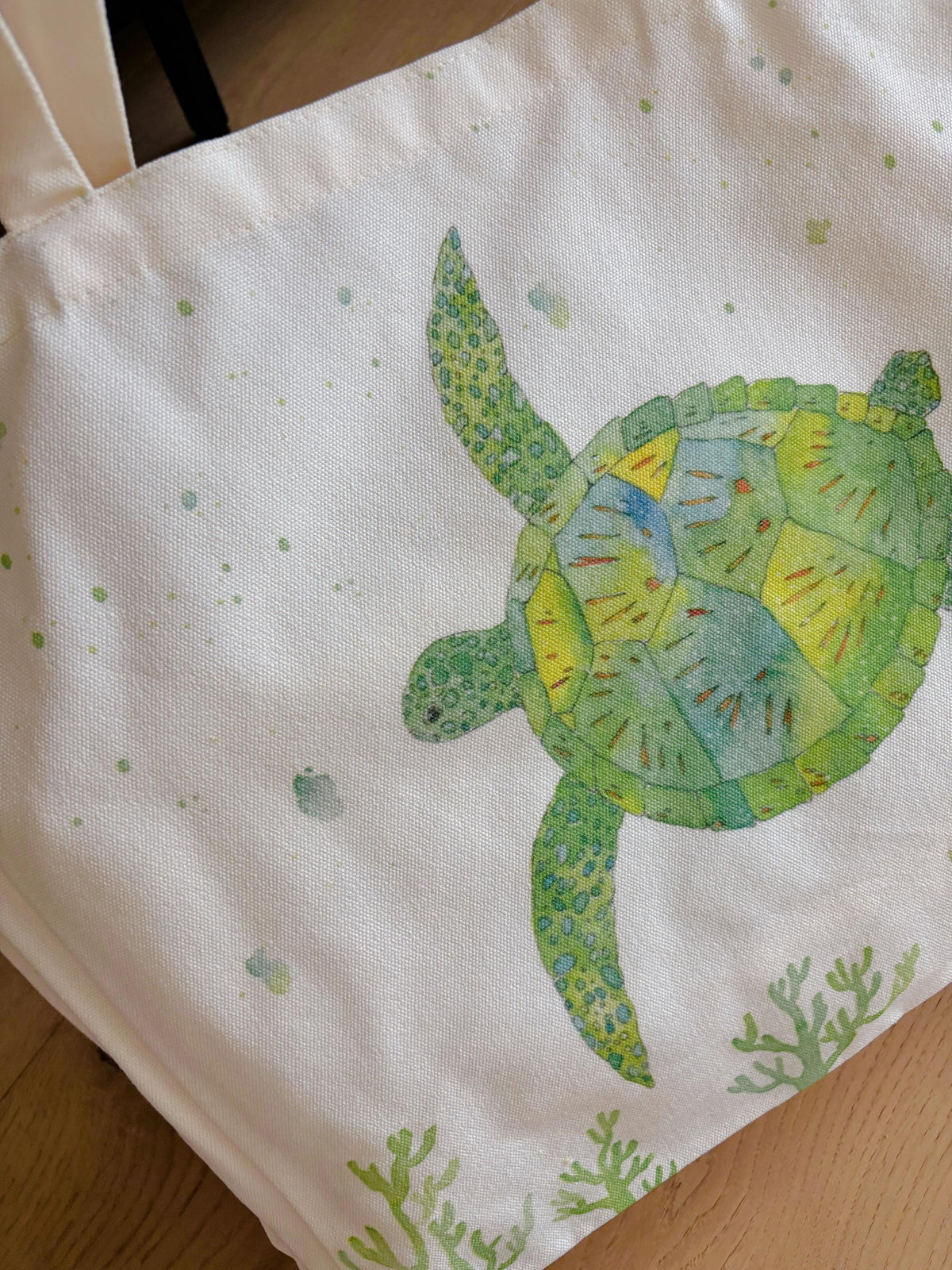 Green Sea Turtle  Canvas tote | Travel Bag