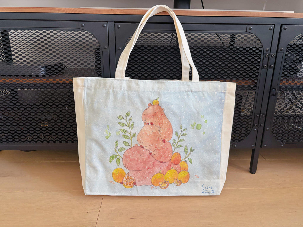 Capybara stack up Canvas tote | Travel Bag
