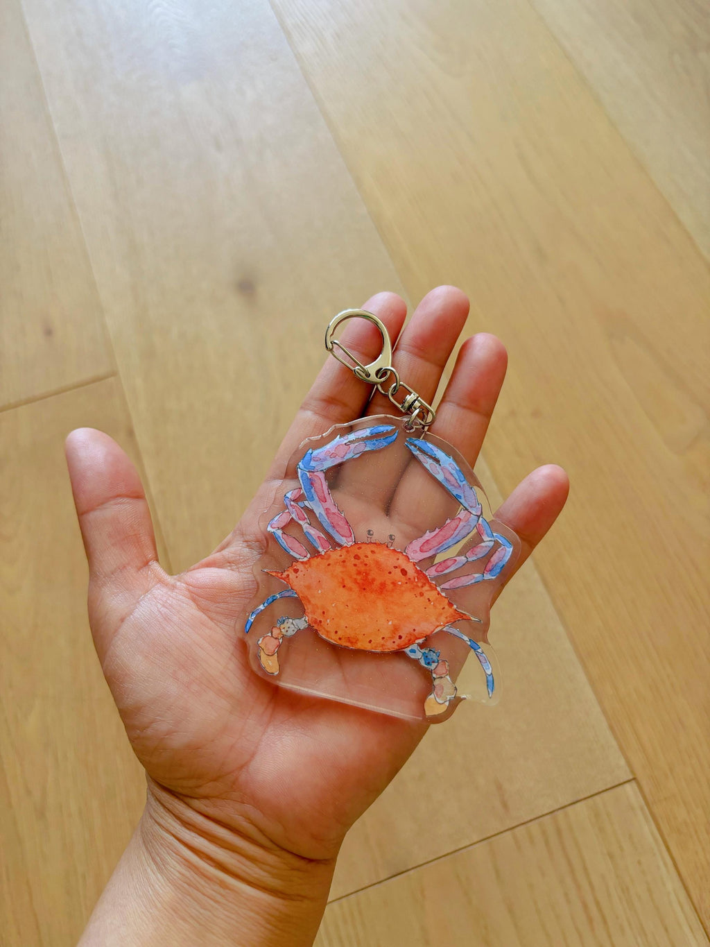 Blue Crab Acrylic Keychain | Bag Charm