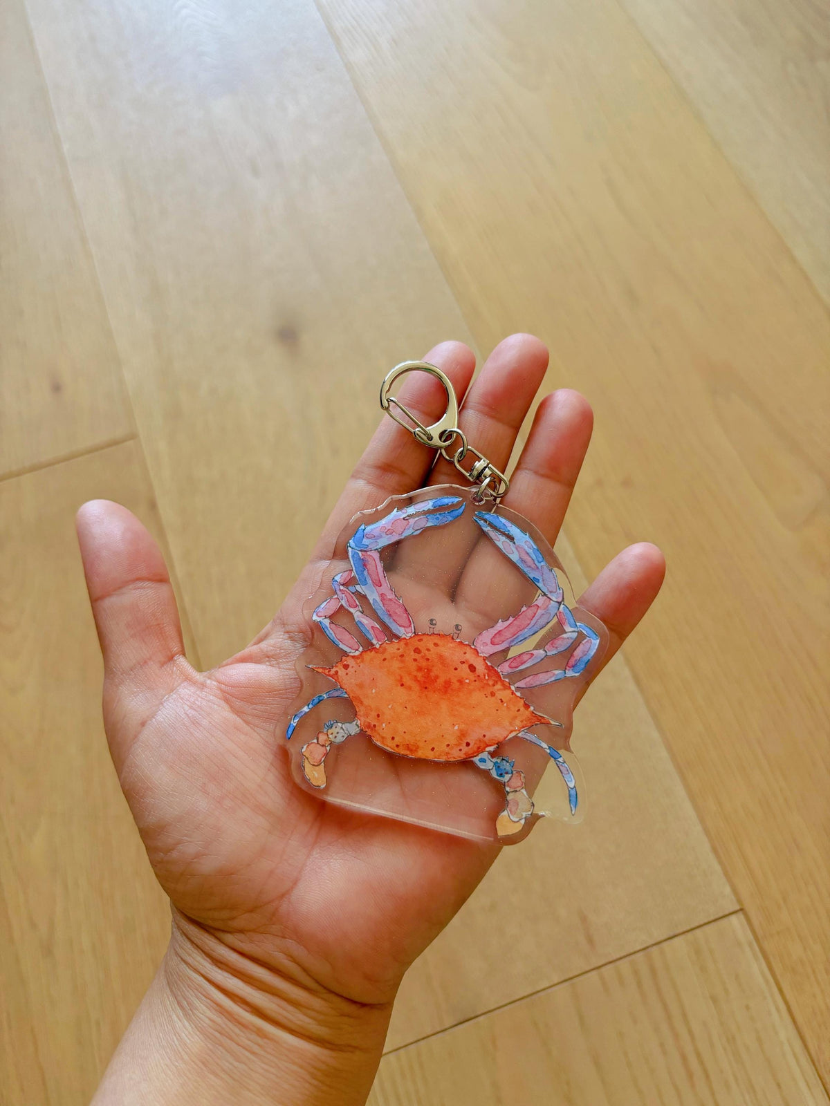 Blue Crab Acrylic Keychain | Bag Charm