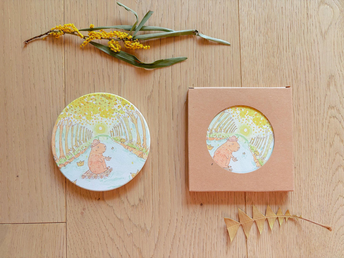 Make a Wish for You Capybara Travel Gift | Table Coaster
