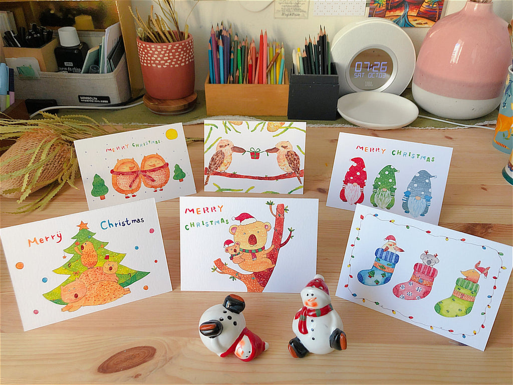 Xmas Card Koala Greeting Card | Art Cards