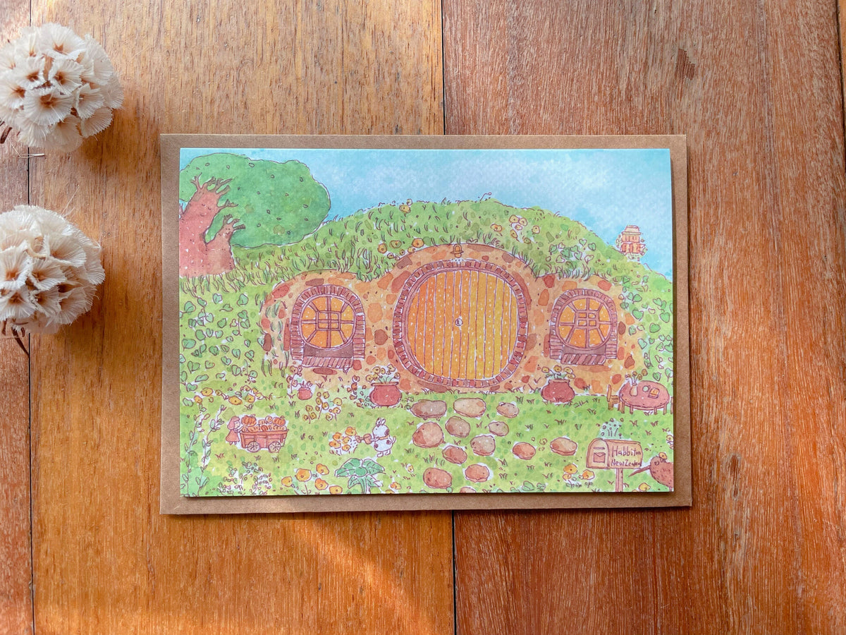 Hobbiton Village Greeting Card | Art Cards