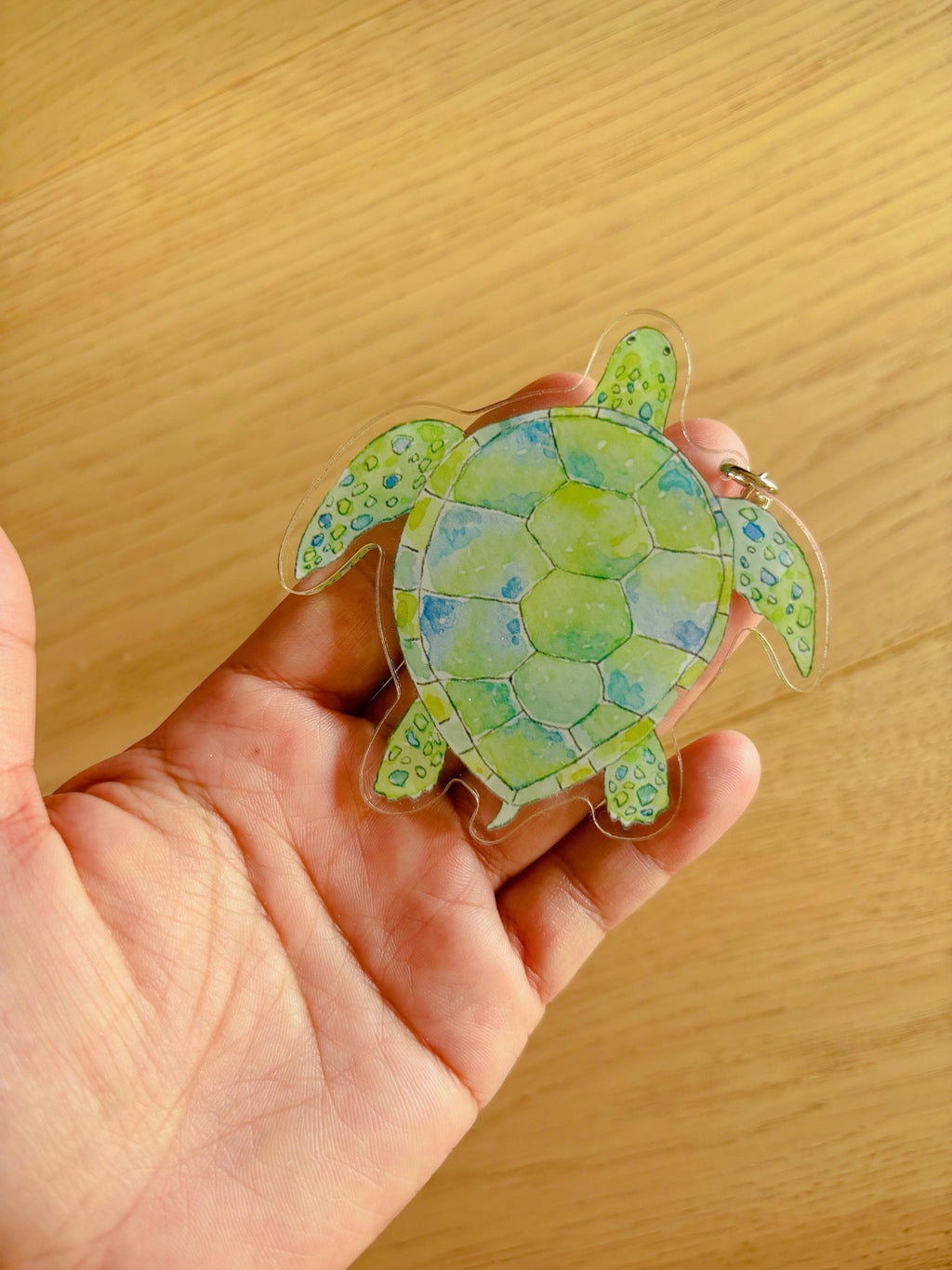 Green Turtle Acrylic Keychain | Bag Charm