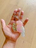 Pink Galah Acrylic Keychain | Bag Charm