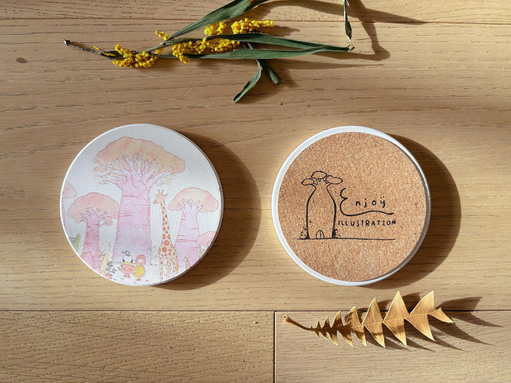 The Avenue of Baobab Trees Travel Gift | Table Coaster