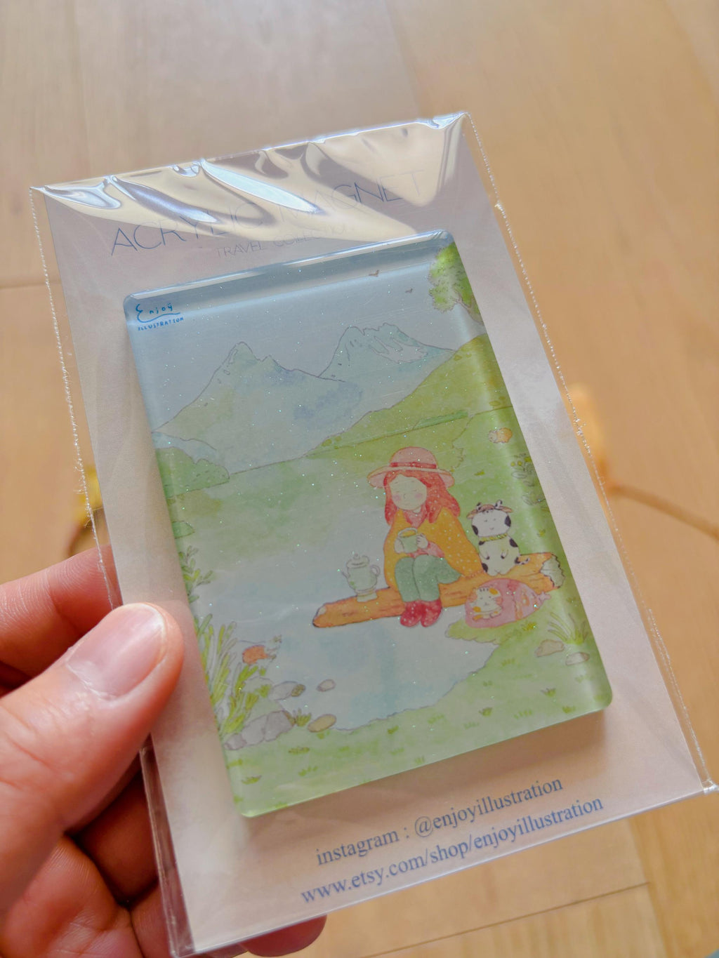 Enjoy the Cozy Moment Acrylic Magnet | Travel Souvenir