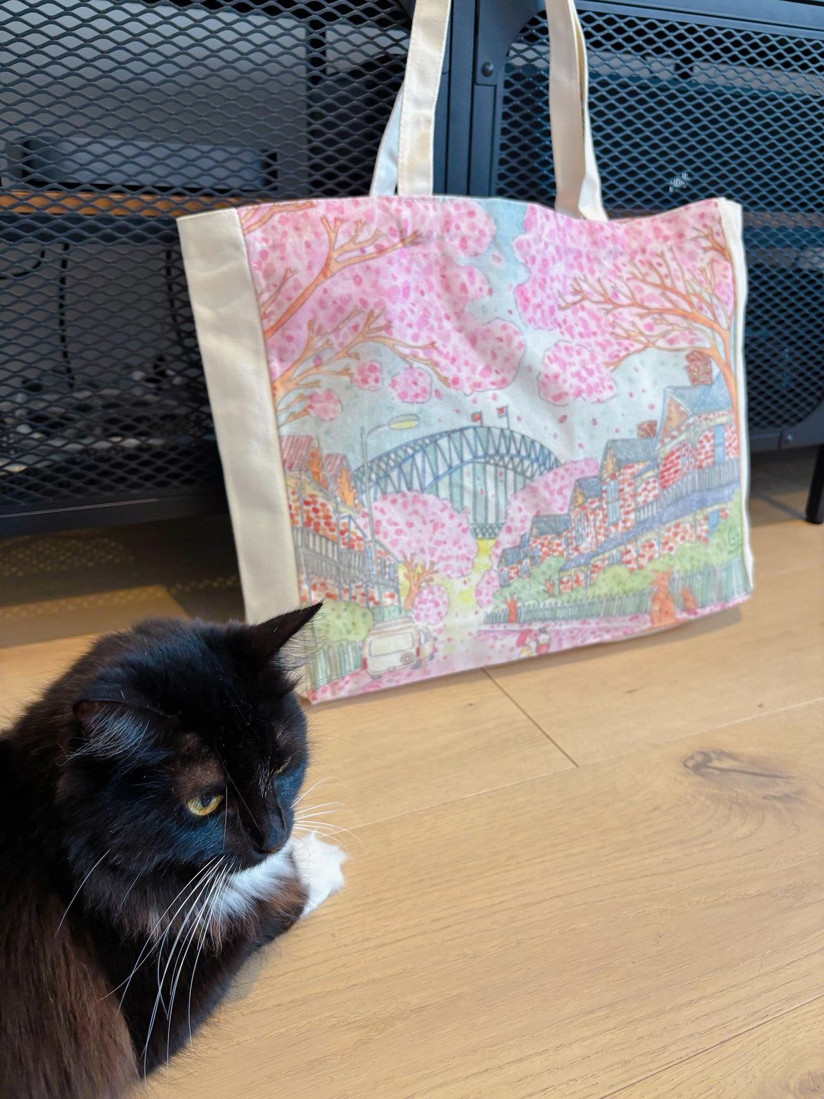 Jacaranda Blooming in Sydney Canvas tote | Travel Bag