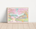 Jacaranda blooming season in Sydney Art Print | Nursery Decor