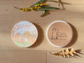 Capybara's Family with Cherry Blossom Travel Gift | Table Coaster