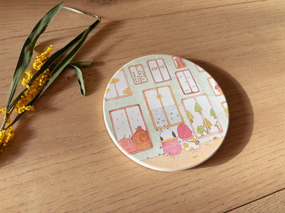 Ceramic Coaster – To See the World | Inspired by NSW Art Gallery