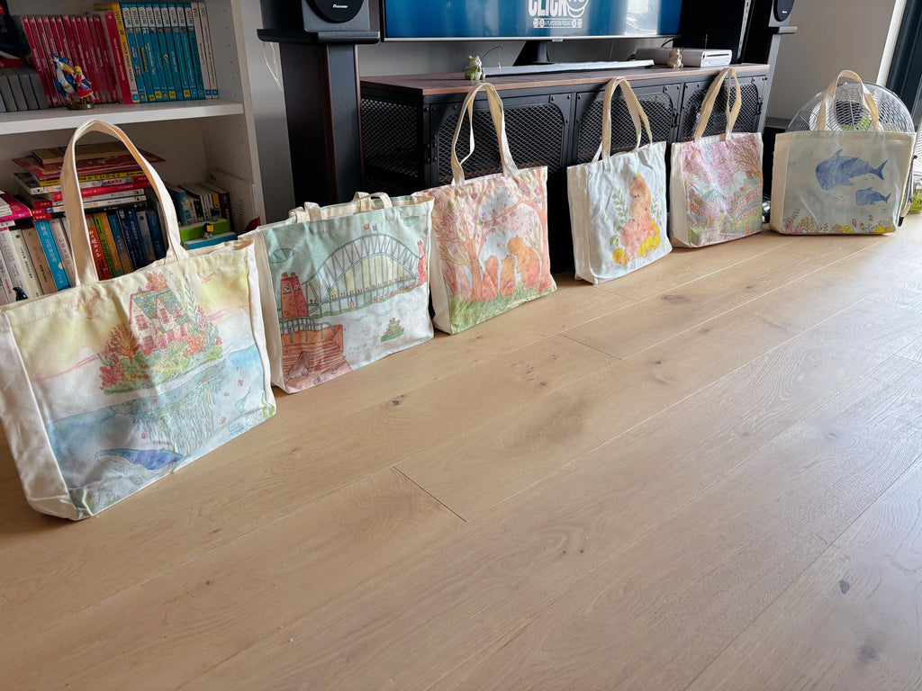 Capybara Cherry Blossom  Canvas tote | Travel Bag