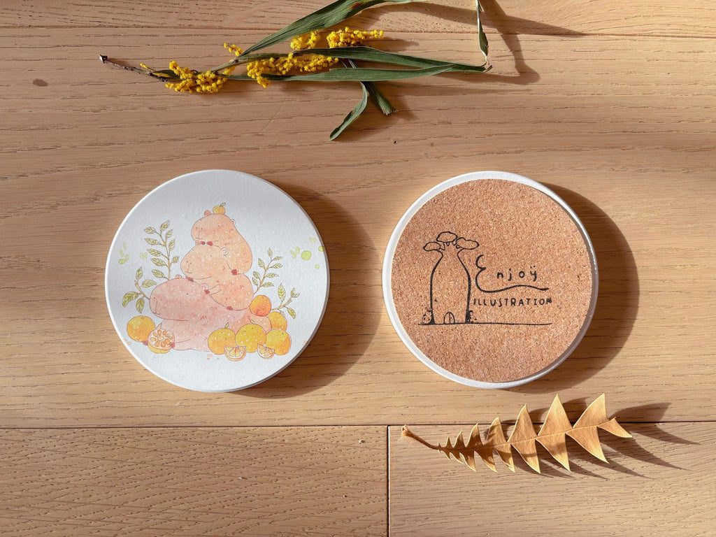 Cozy Capybara Pile-Up Travel Gift | Table Coaster