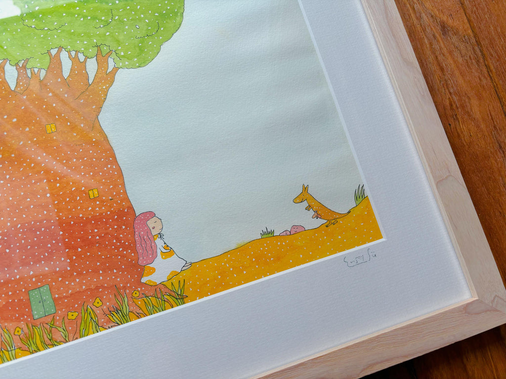 Original Painting /Our favorite Baobab Tree/ Australia Landscape/Tree of life/Art Print/watercolor/ illustration/ wall art