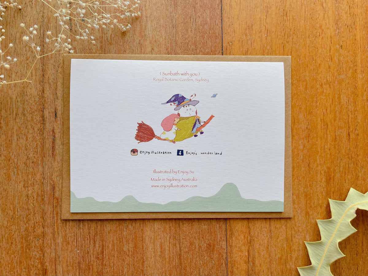 Sun Bath With You Greeting Card | Art Cards