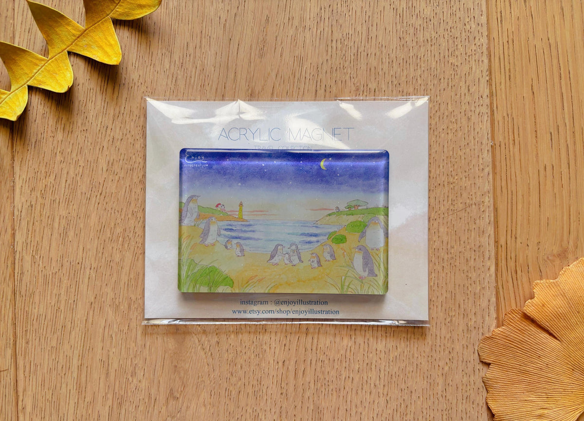 Phillip Island Penguin Parade Acrylic Magnet | Travel Souvenir