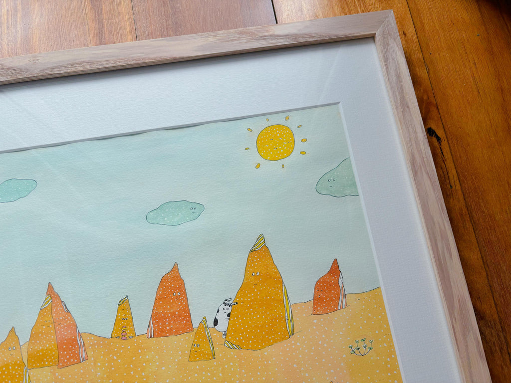Original Painting / Pinnacles / Hide and seek/ Perth/Landscape / Western  Australia/ watercolour/  wall art/ home decor