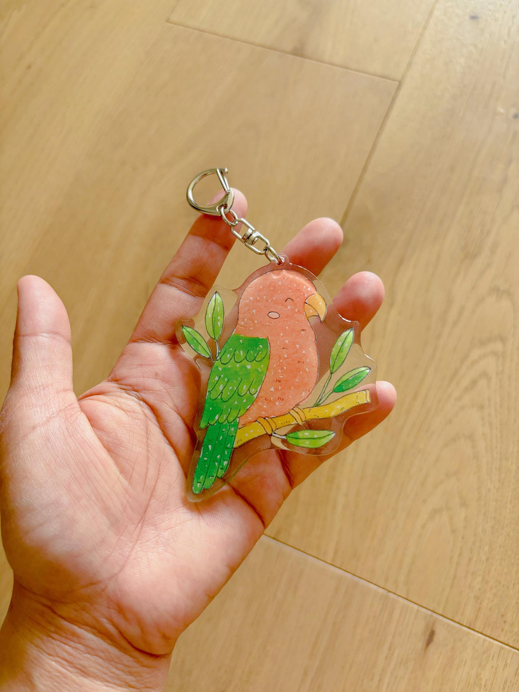 Australian King Parrot Acrylic Keychain | Bag Charm