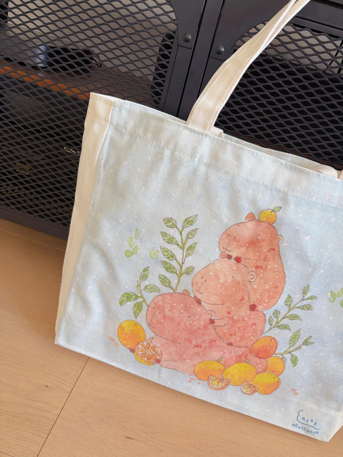 Capybara stack up Canvas tote | Travel Bag