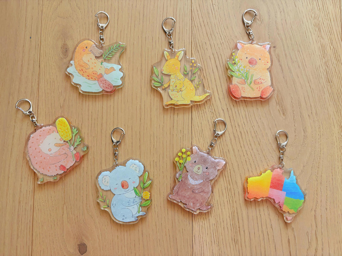 Playful Platypus Acrylic Keychain | Bag Charm