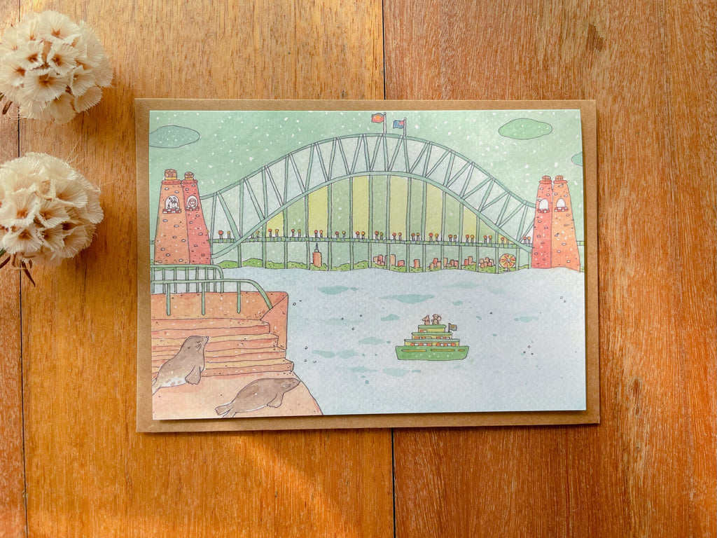 Sydney Harbour Bridge Greeting Card | Art Cards