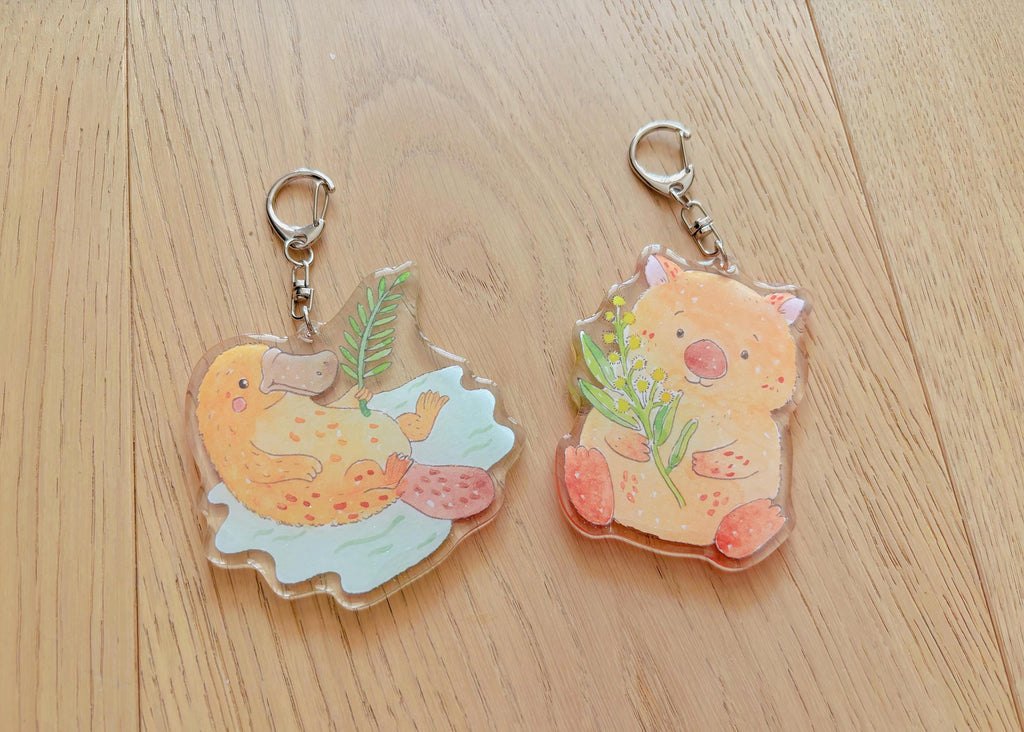 Playful Platypus Acrylic Keychain | Bag Charm