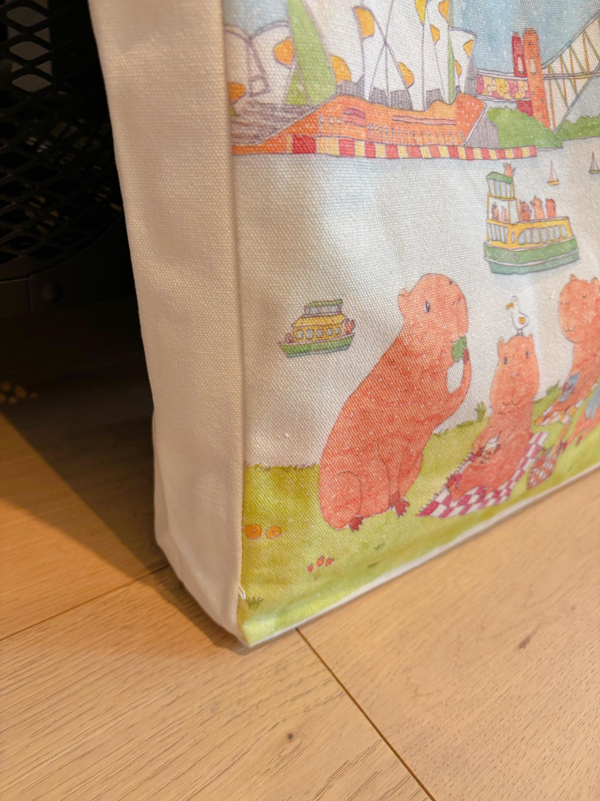 Capybara family Picnic in Sydney  Canvas tote | Travel Bag