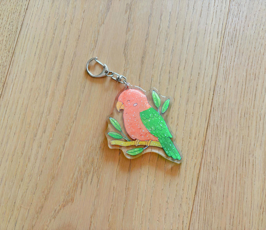 Australian King Parrot Acrylic Keychain | Bag Charm
