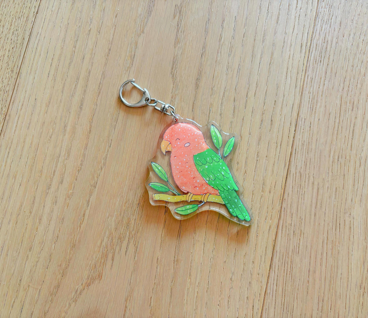 Australian King Parrot Acrylic Keychain | Bag Charm
