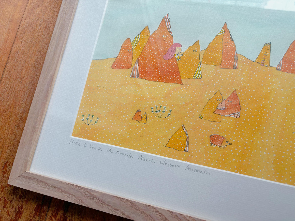 Original Painting / Pinnacles / Hide and seek/ Perth/Landscape / Western  Australia/ watercolour/  wall art/ home decor
